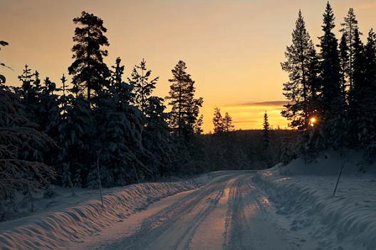 camino y nieve